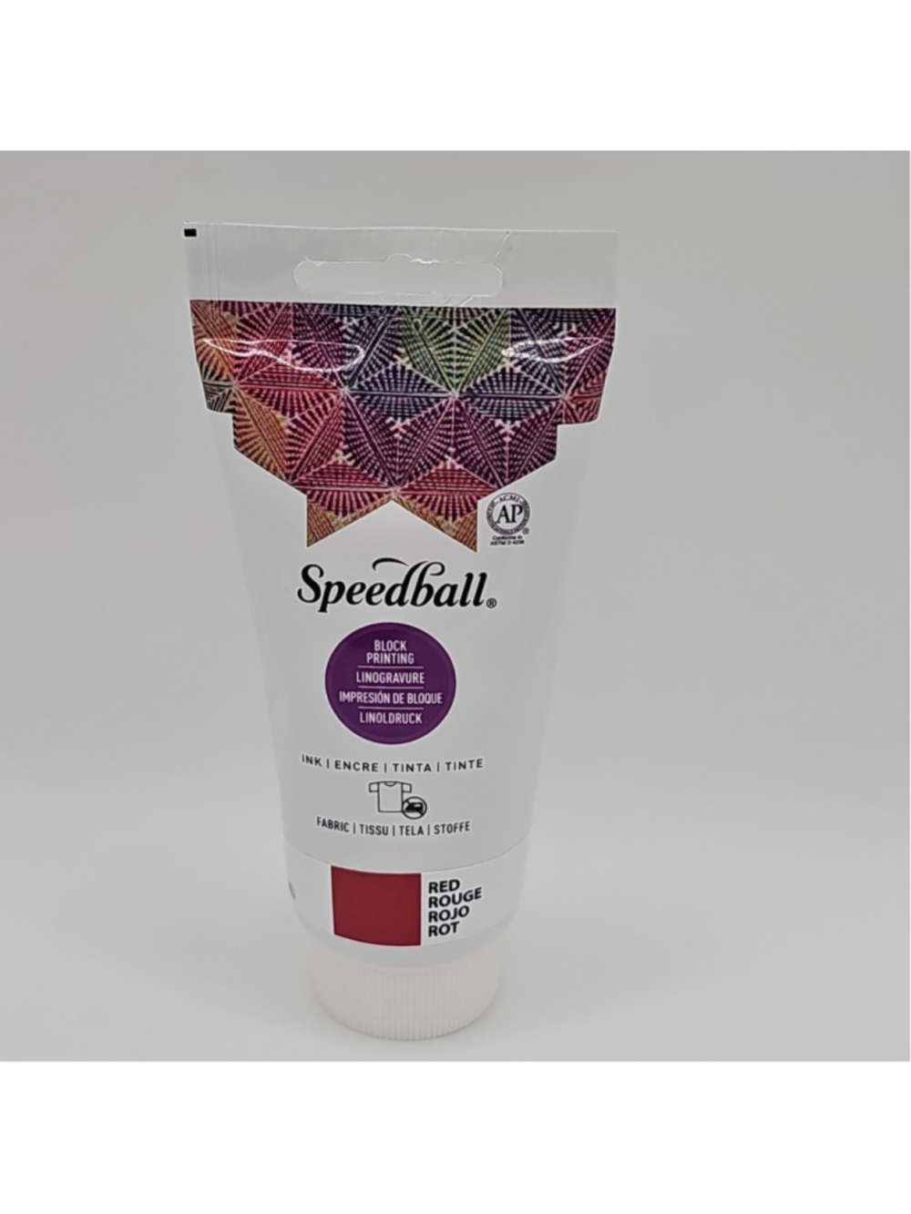 Speedball Block Printing Fabric Oil Based Ink Red 2.5oz 75ml For Fabric & Paper